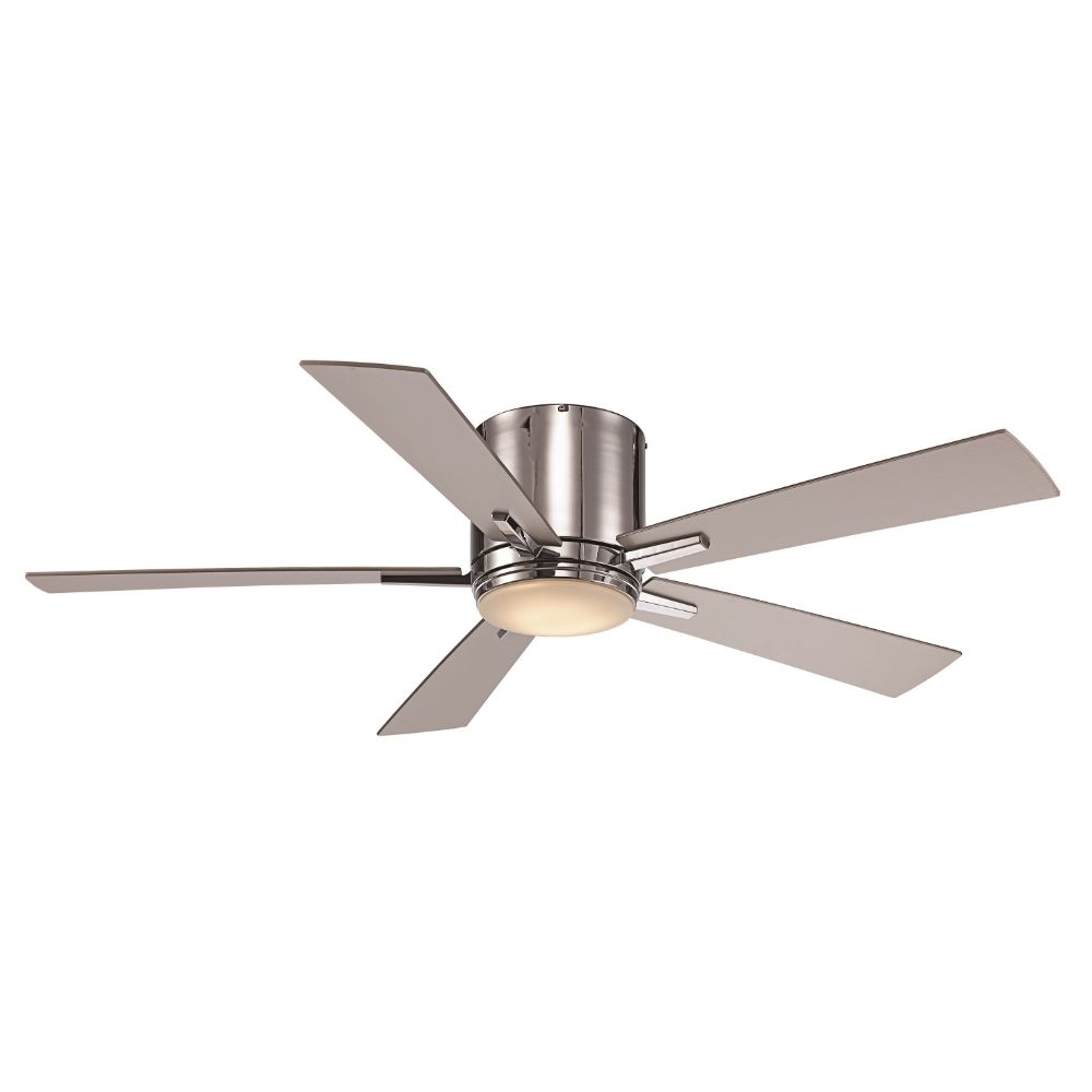 Trans Globe Lighting F-1017 PC Integrated LED 5 Blades Fan with Wall Control in Polished Chrome